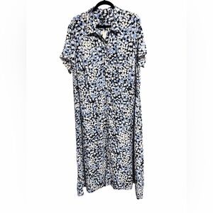 TALBOTS BUTTON FRONT DRESS SIZE 20W - NWT - MISSING BELT